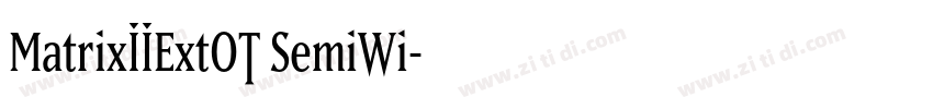 MatrixIIExtOT SemiWi字体转换